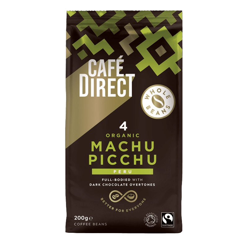 CAFÉDIRECT BIO Machu Picchu SCA 82 zrnková káva 200 g