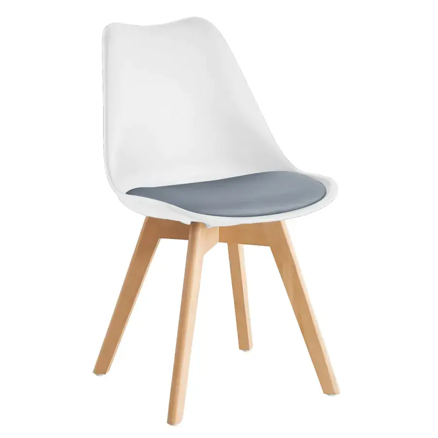 Tempo Kondela Židle BALI 2 NEW - bílá/šedá/buk