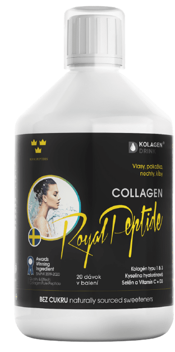 KOLAGENDRINK Collagen Royal Peptide hydrolyzovaný rybí kolagen bez cukru 500 ml