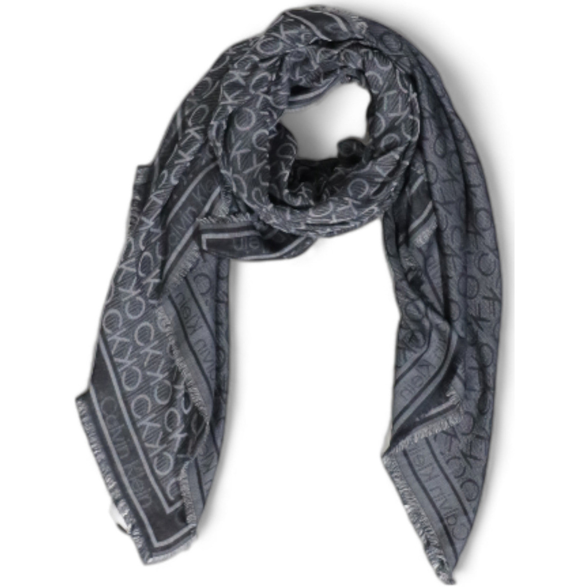 Calvin Klein Jeans  MONOGRAM JACQUARD SCARF K60K608779  Černá