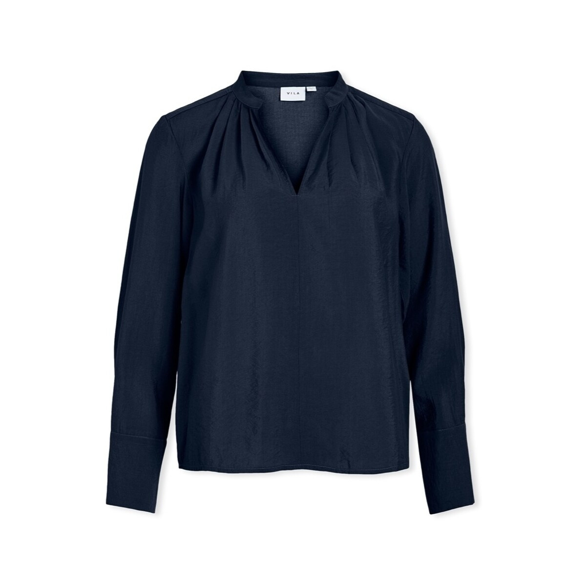 Vila  Top Milla L/S - Navy Blazer  Modrá