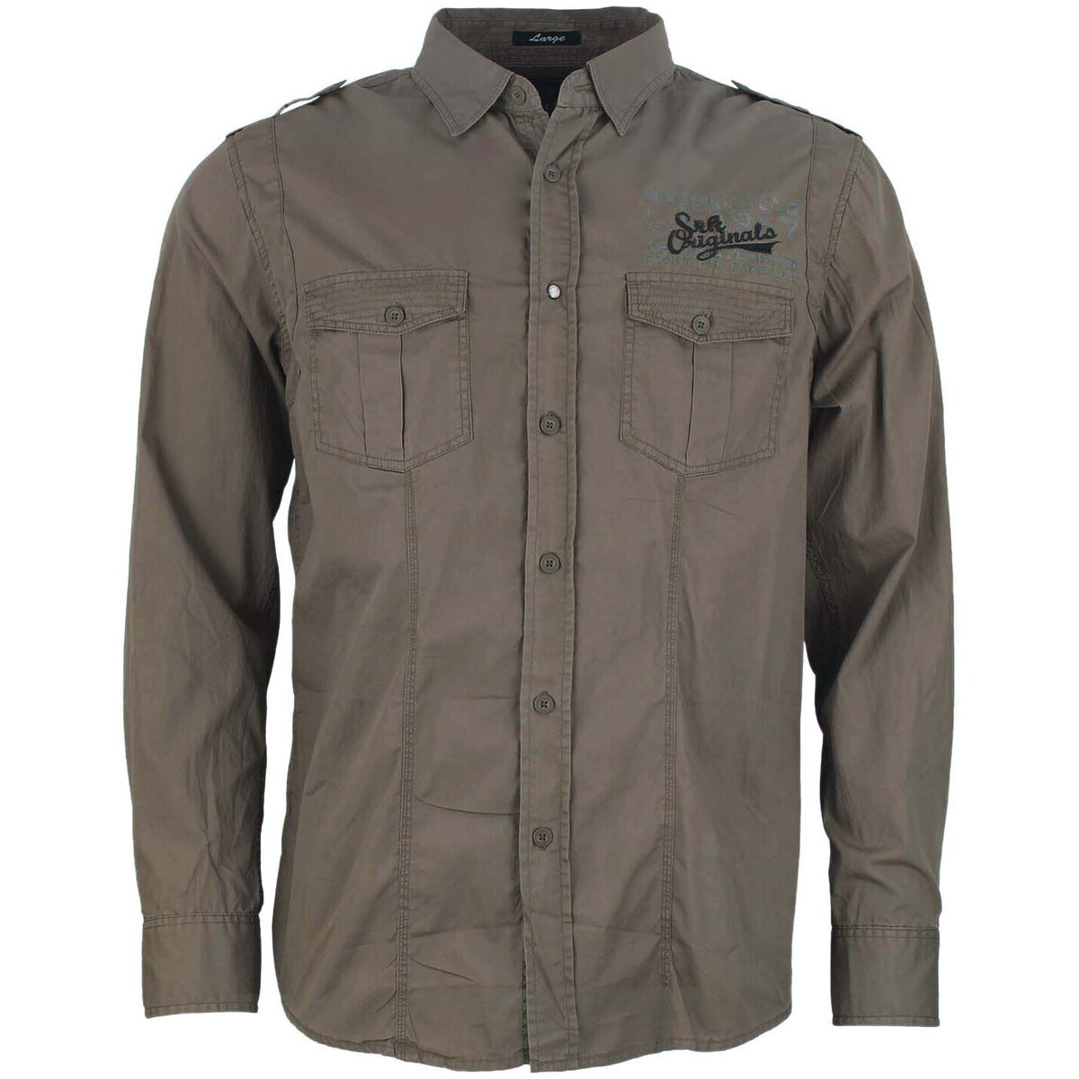 Srk  Chemise homme COTRACE  Hnědá