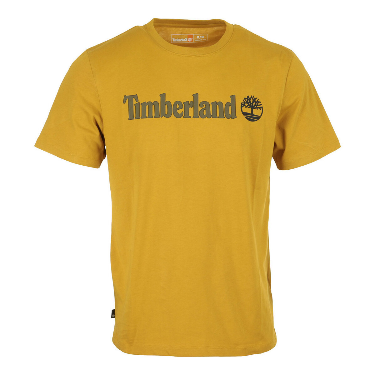 Timberland  Linear Logo Short Sleeve  Žlutá