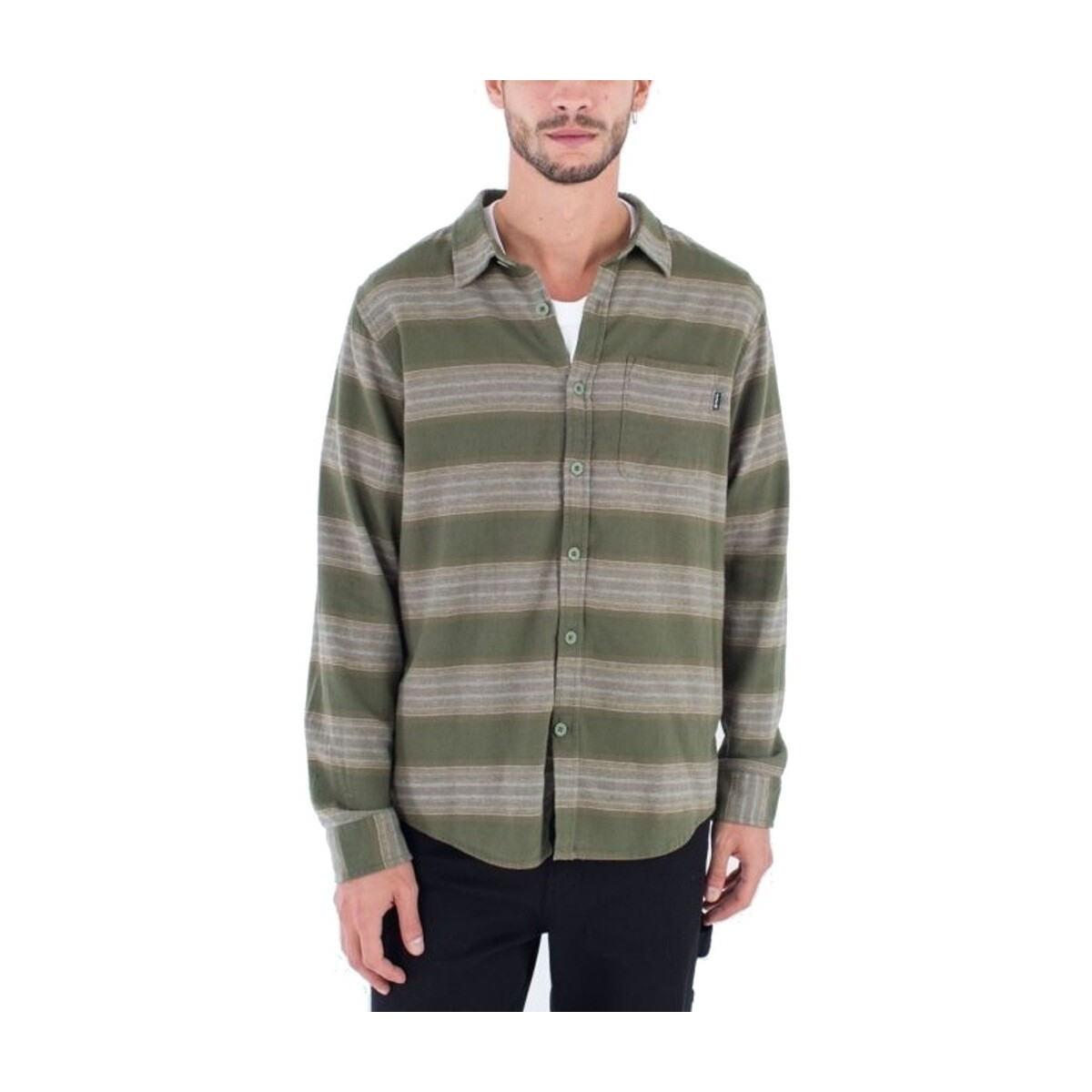 Hurley  PORTLAND ORGANIC FLANNEL  Zelená