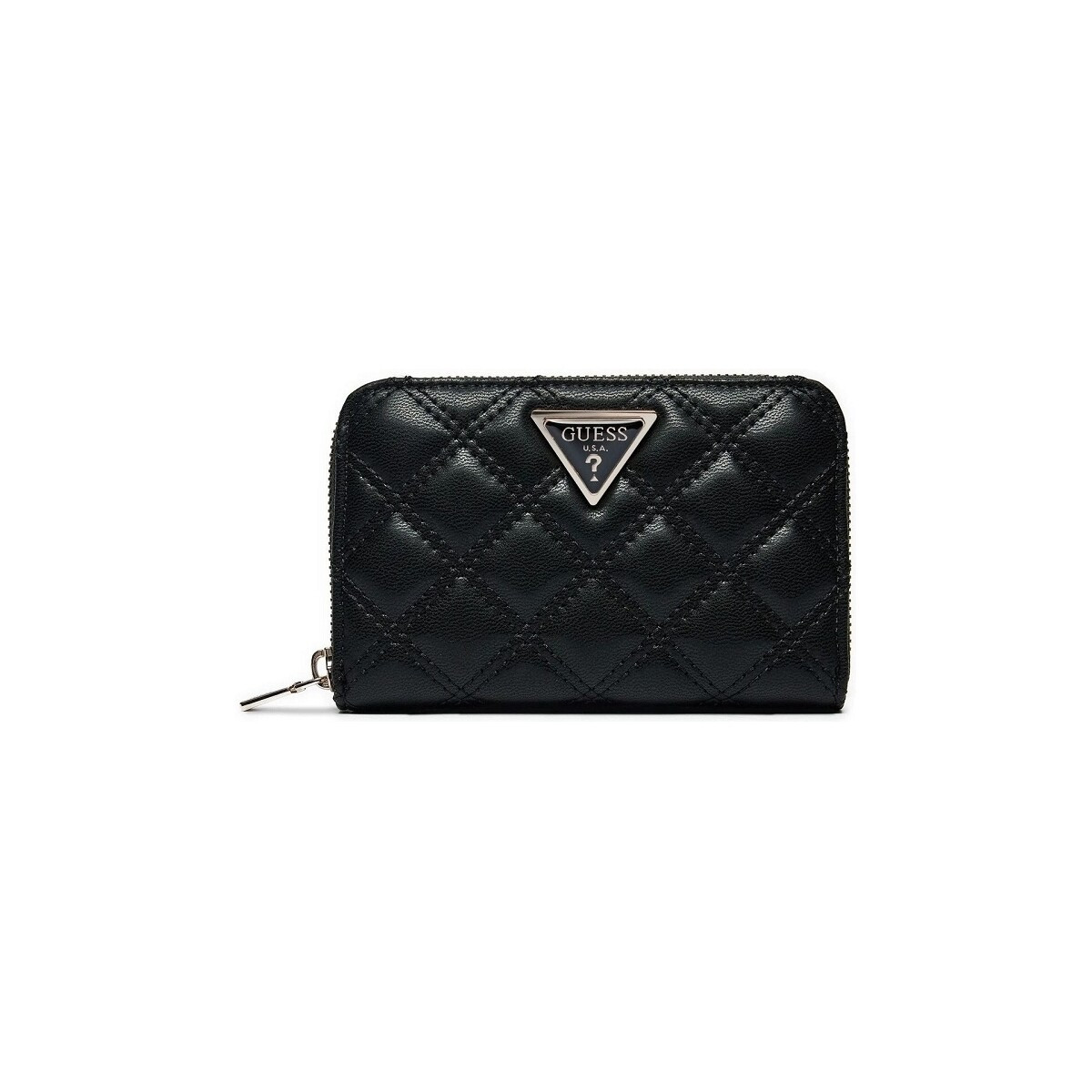 Guess  GIULLY SLG MEDIUM ZIP AROUND  Černá