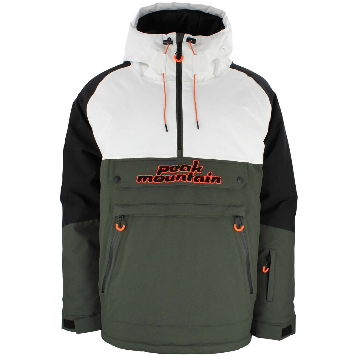 Peak Mountain  Blouson de ski passe-tête homme CANVIKO  Khaki