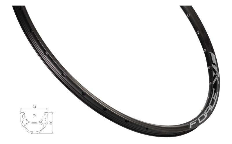 Force Ráfek XC BASIC DISC 559x19, 36děr, černý