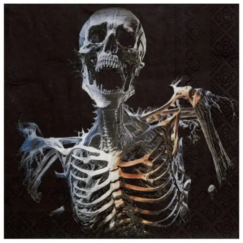 Ubrousky papírové Lebka 33 x 33 cm 20 ks