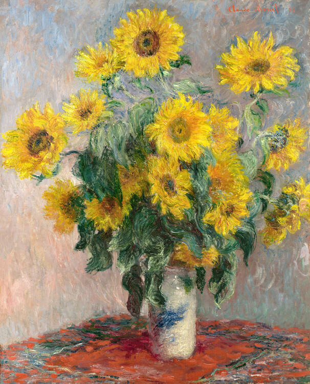 Claude Monet Obrazová reprodukce Bouquet of Sunflowers (1881), Claude Monet, 30 × 40 cm