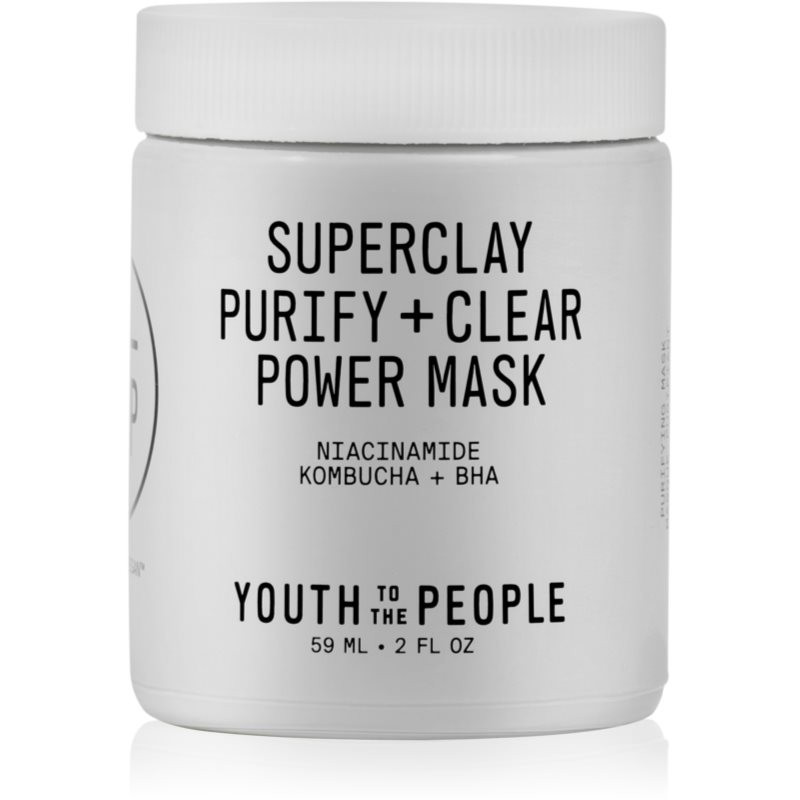 Youth To The People Superclay Purify + Clear Power Mask čisticí pleťová maska 59 ml