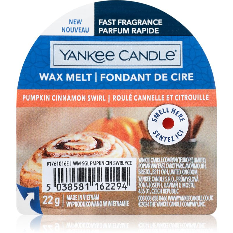 Yankee Candle Pumpkin Cinnamon Swirl vosk do aromalampy 22 g