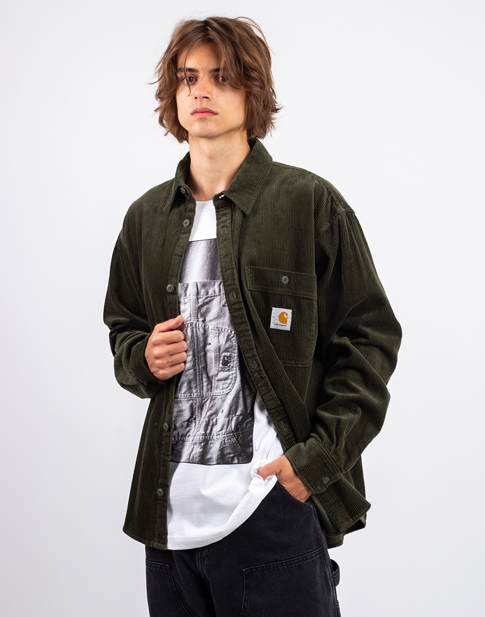 Carhartt WIP L/S Flint Shirt Office Green M