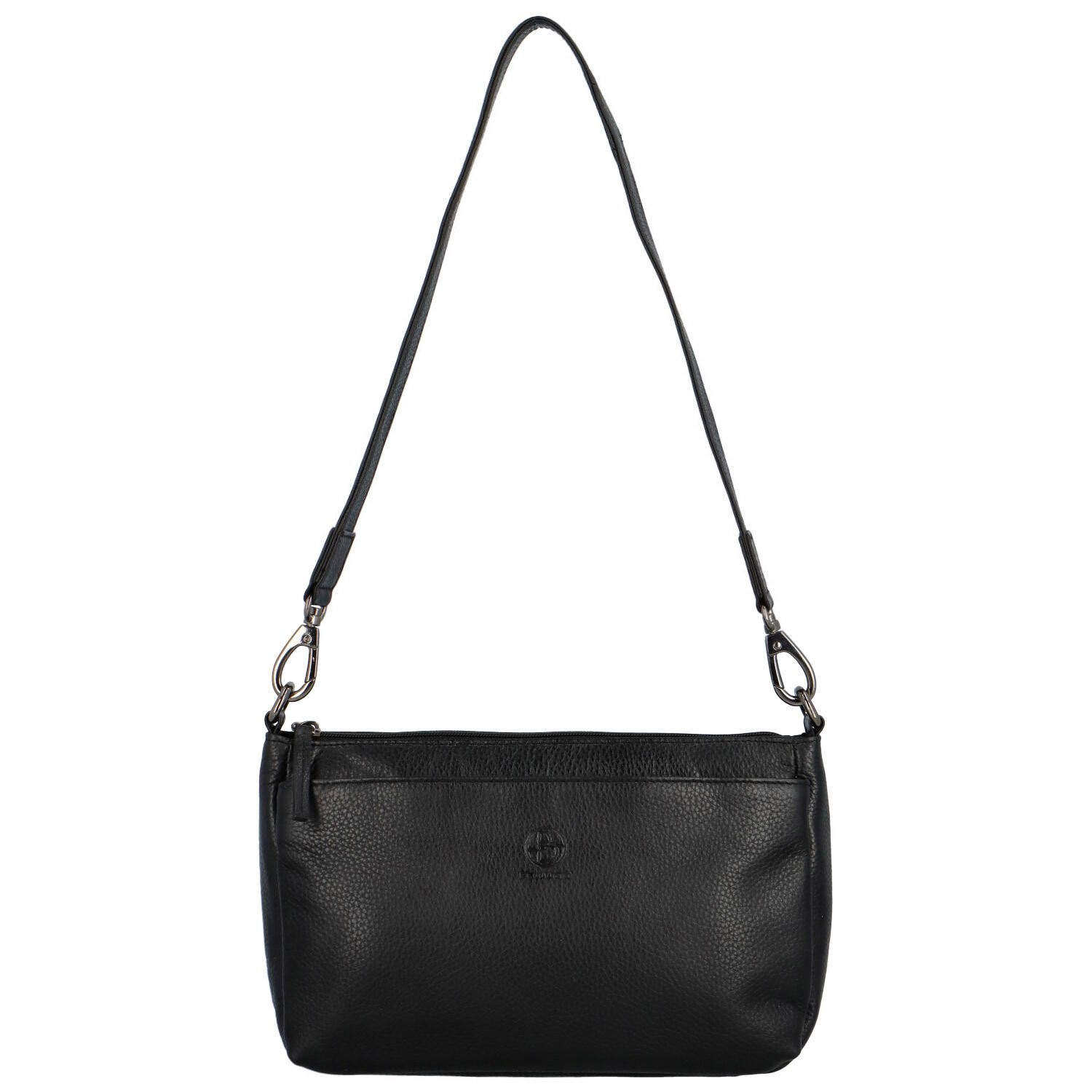 Stylová dámská kožená kabelka na rameno Layss, černá