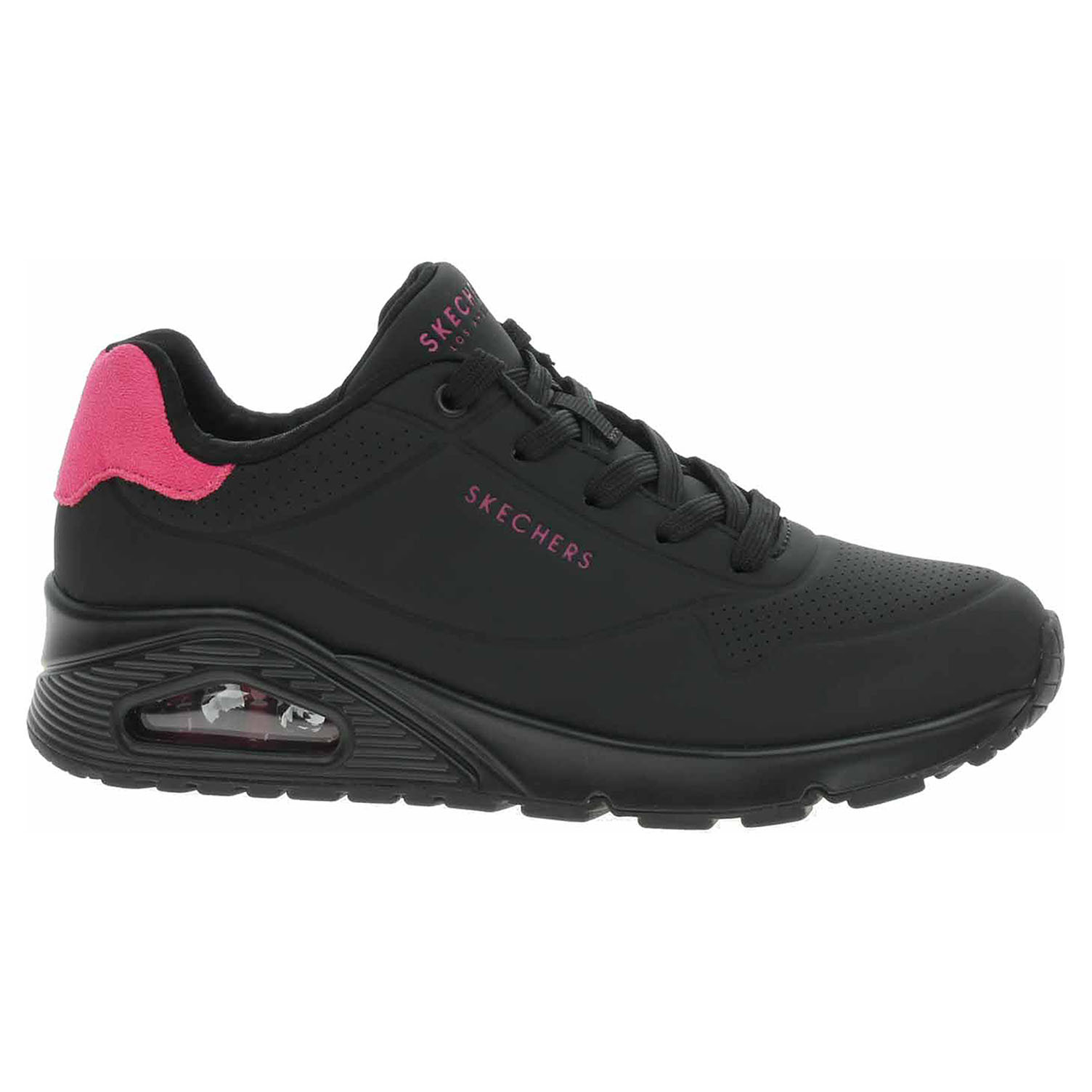 Ecco Skechers Uno - Pop Back black-hot pink 23201775