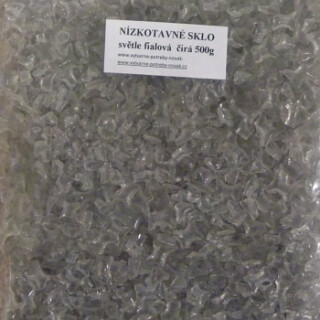 Nízkotavné sklo 0,5kg – světle fialová čirá