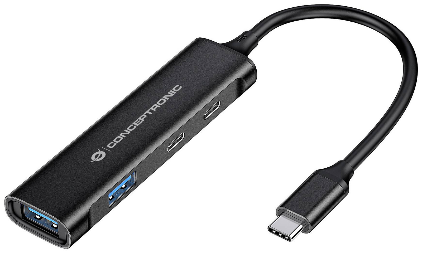 Conceptronic HUBBIES12B 4 porty USB-C® (USB 3.1) Multiport hub černá