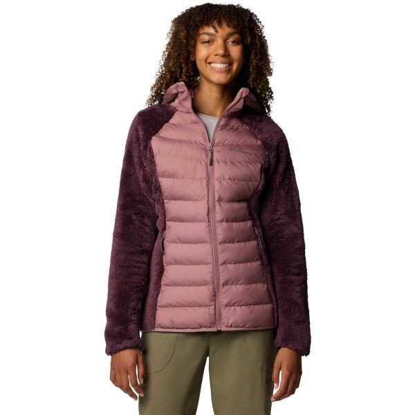 Columbia POWDER LITE II SHERPA HYBRID JACKET Dámská bunda, vínová, velikost