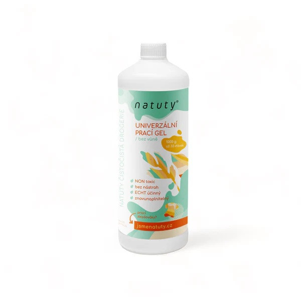 Prací gel Natuty univerzální bez vůně 1000 ml (NAT005)