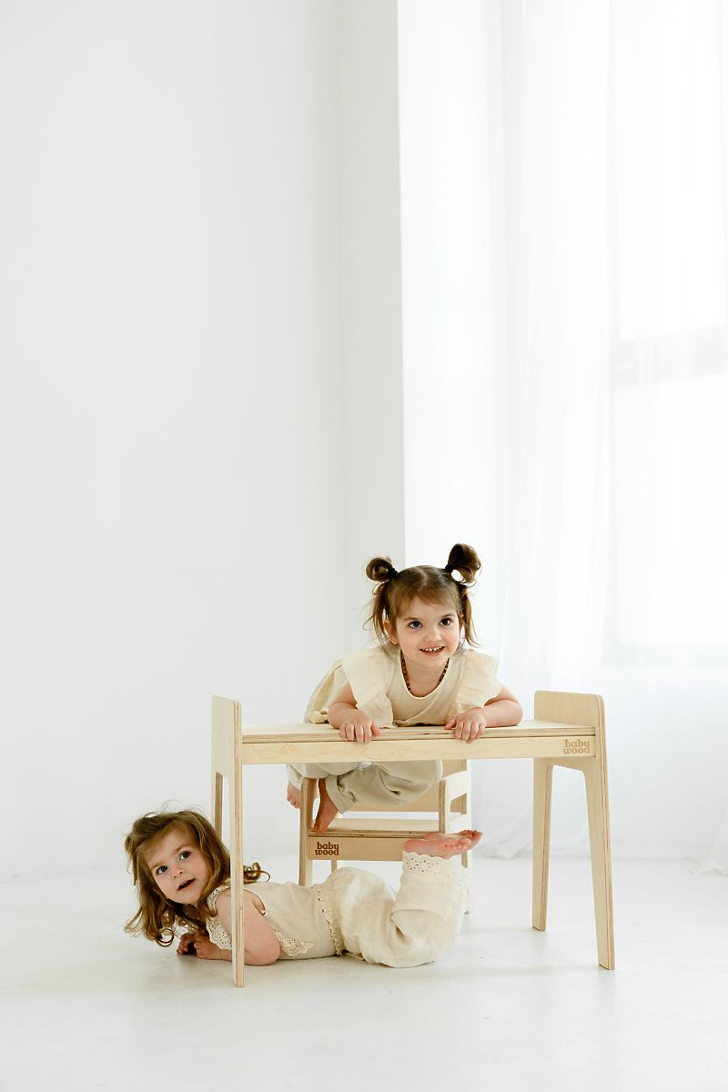 Ourbaby dětský stůl se židlemi Kids' table + chair S/M 37375