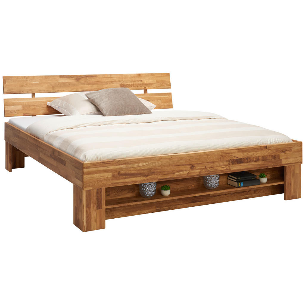 Carryhome POSTEL, 180/200 cm, dřevo, divoký dub