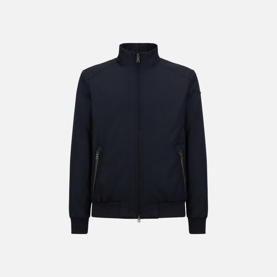 GEOX Tmavě modrá pánská péřová bunda Damiano - Pánské