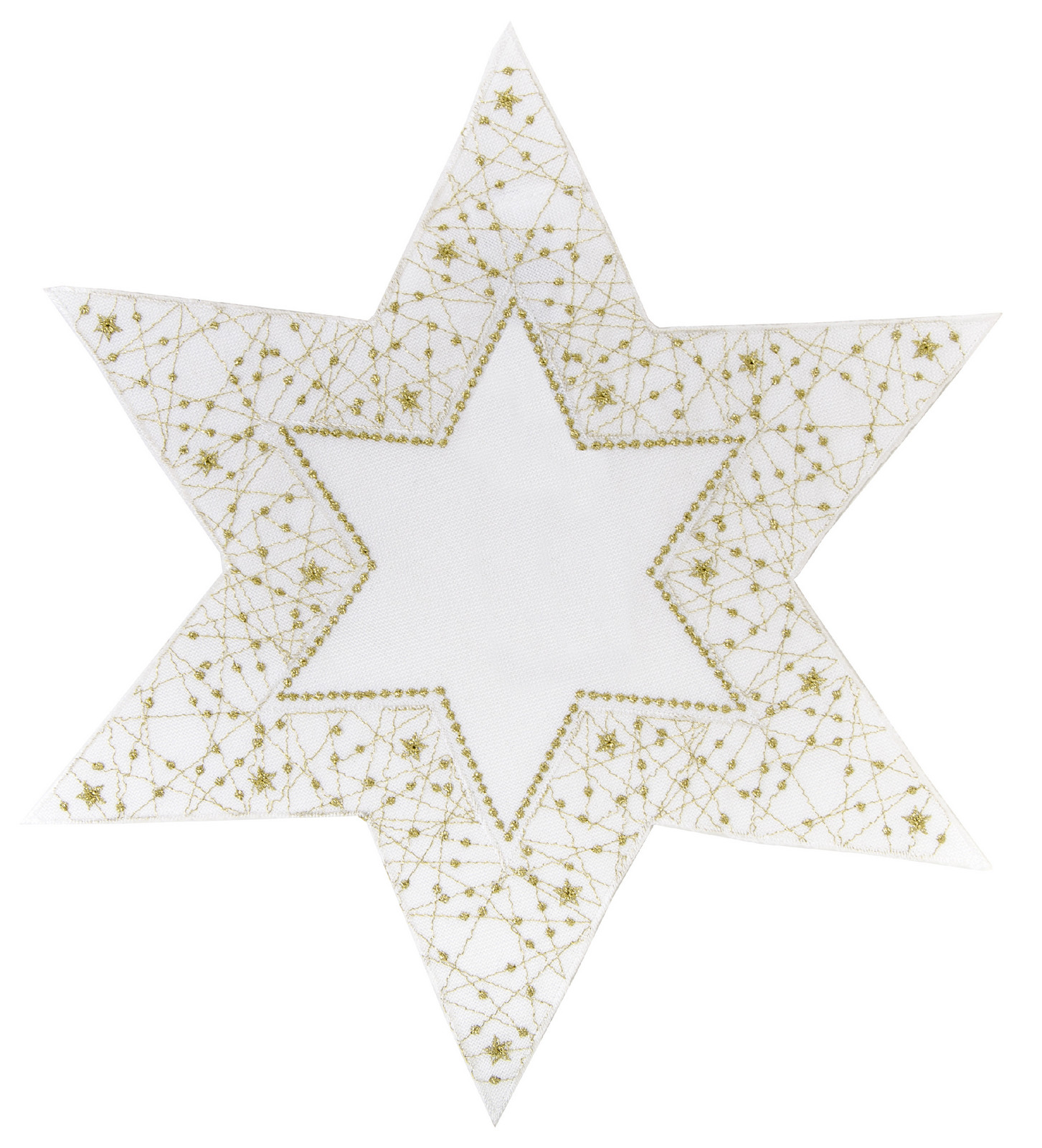 Vánoční dekorační ozdobný ubrousek WHITE STAR  Ø 30 cm