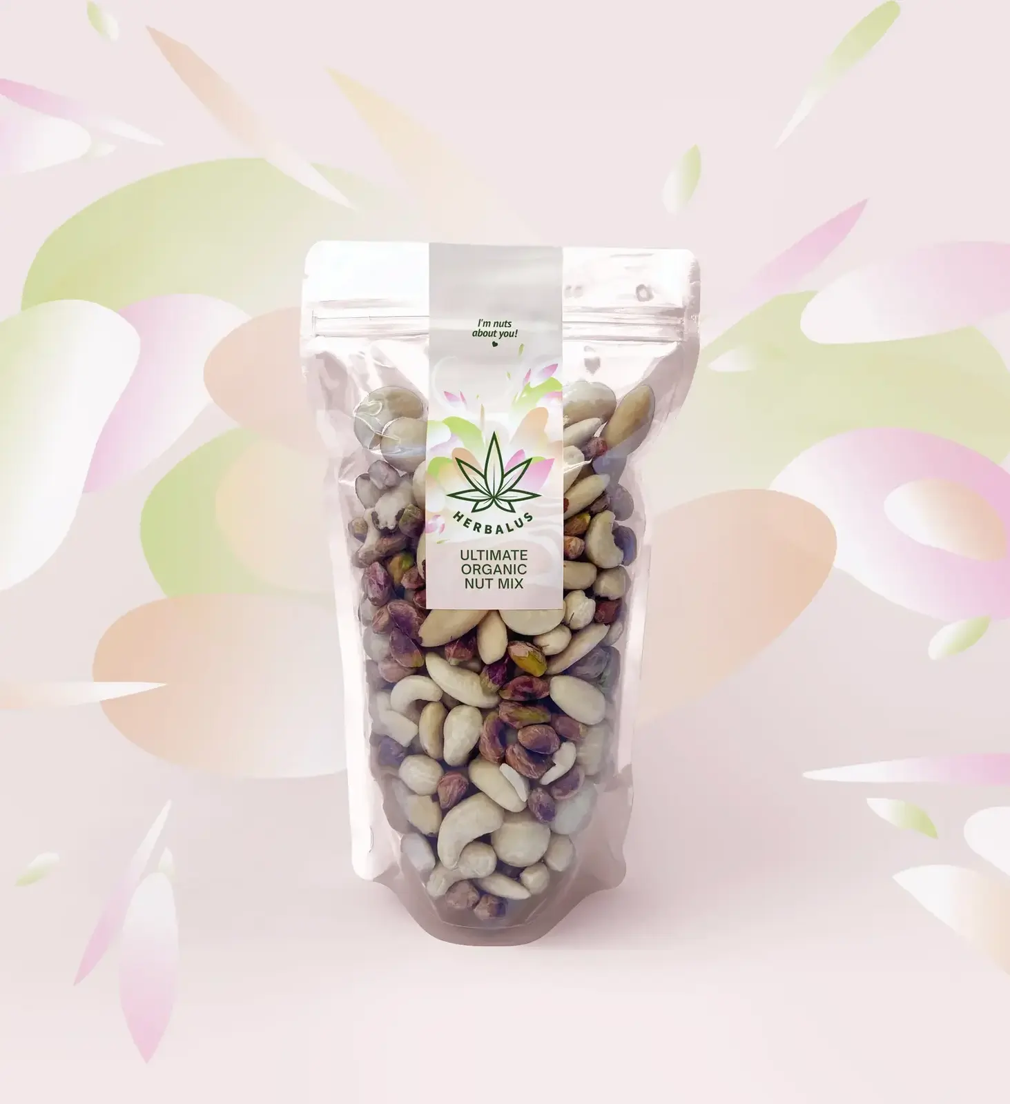 Herbalus Herbalus Organic - ULTIMATE NUT MIX - raw & natural - kešu, pistácie, mandle, makadamové a para ořechy [ 250 g ]