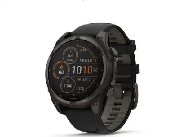 Garmin fenix 8 - 47 mm Solar Sapphire chytré hodinky Carbon Gray DLC Titanium Black/Gray 47 mm