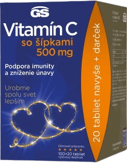 GS Vitamín C500 + šípky - dárkové balení 120 tablet