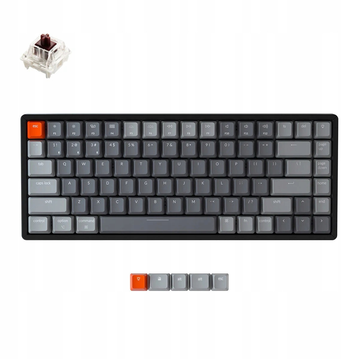 Keychron K2 V2 Bezdrátová mechanická klávesnice Rgb Aluminium K2-C3