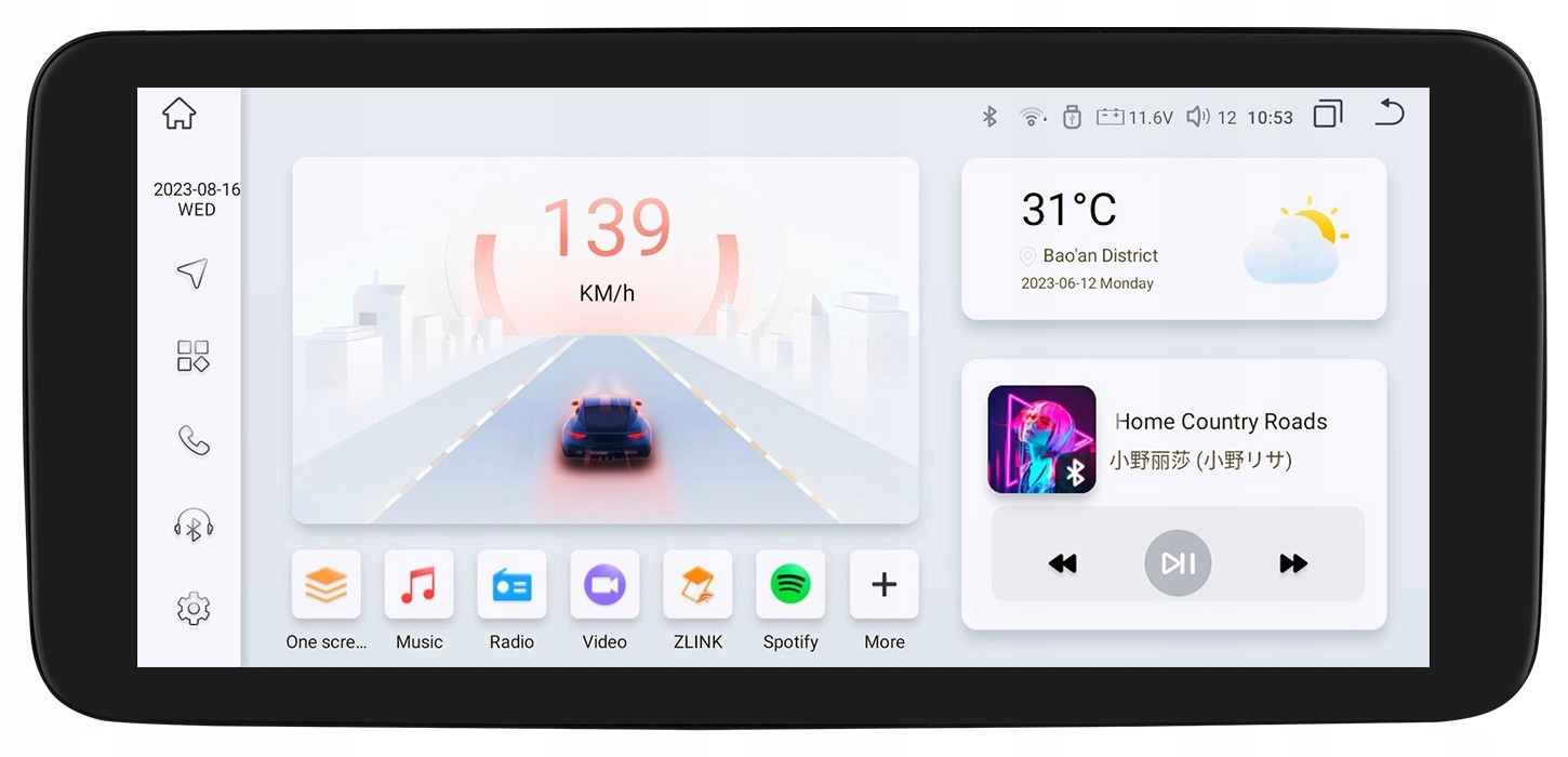 Univerzální Radiostanice 1DIN Navigace Android 6/128 Gb Dsp Carplay Lte