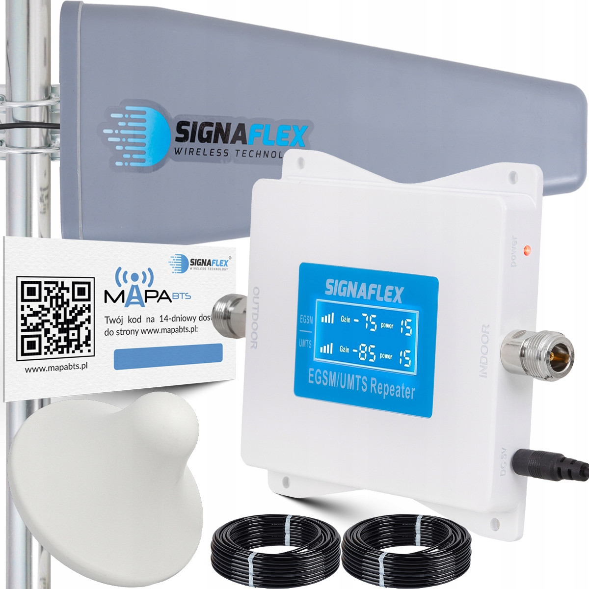 Sada Zesilovače Dosahu Internetového Signálu Gsm Telefonu 2G 3G Antény 15m