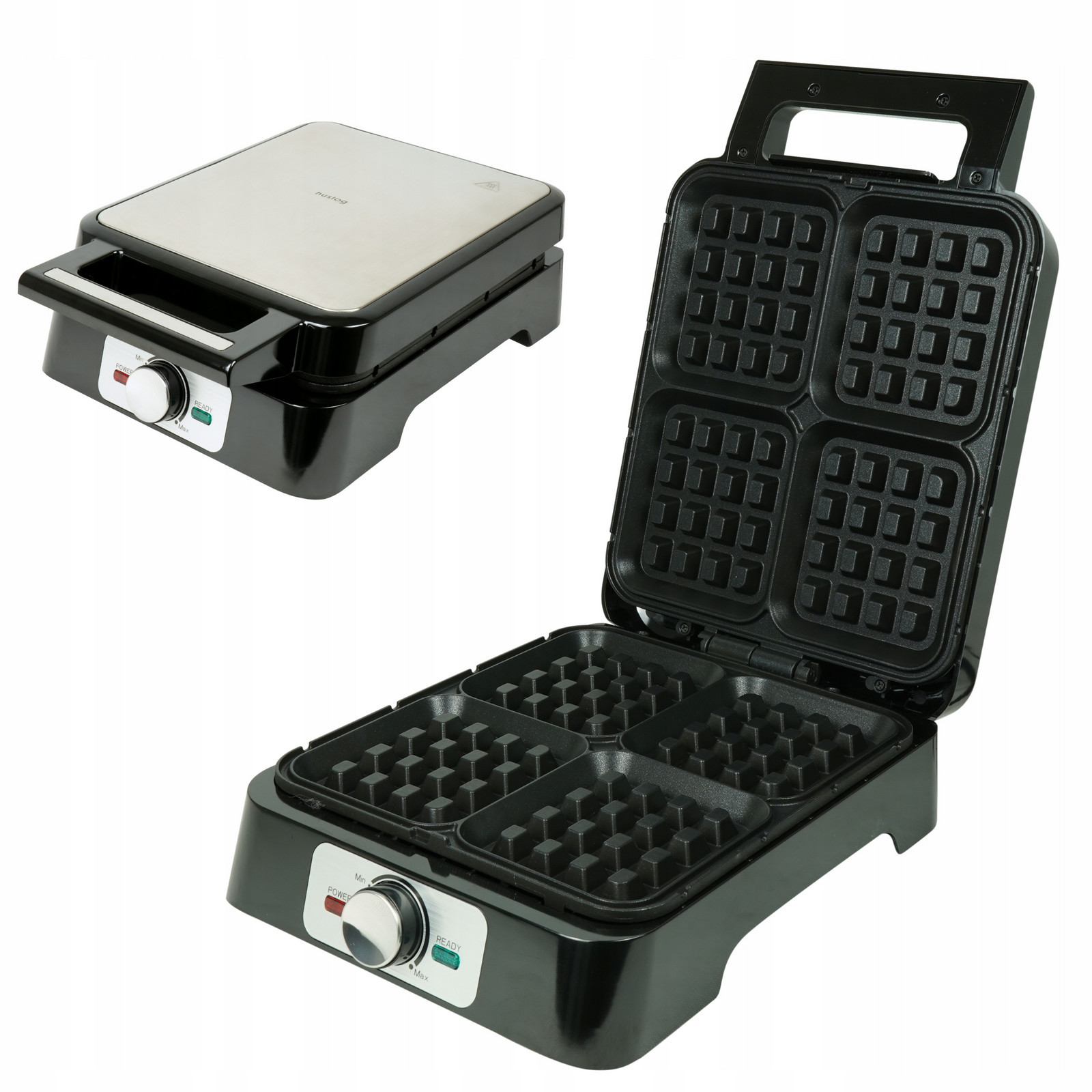 Vaflovač 1600W XXL Na 4 Velké Vafle Regulace Teploty Silný Huslog
