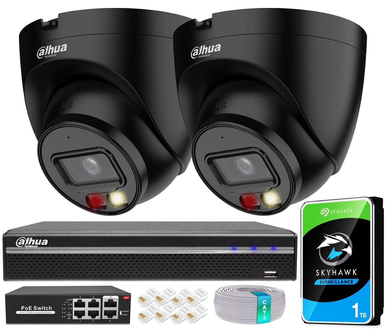 Ip monitorovací set Dahua 2 4Mpx kamery Na kroucení Vypalovačka Pro 8 kamer