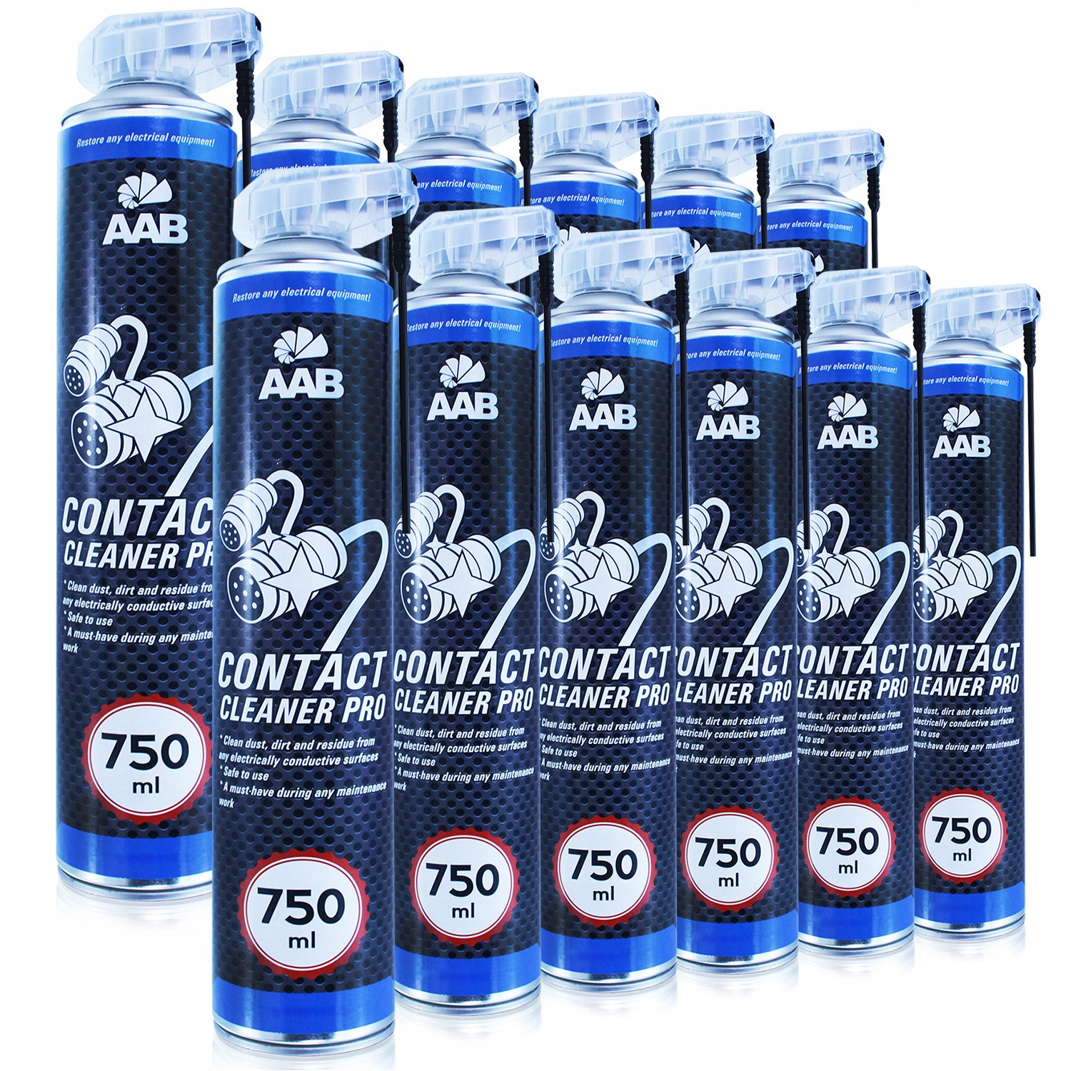 Aabcooling 12x Contact Cleaner Pro 750 ml Pro Čištění Instalace Kontakty