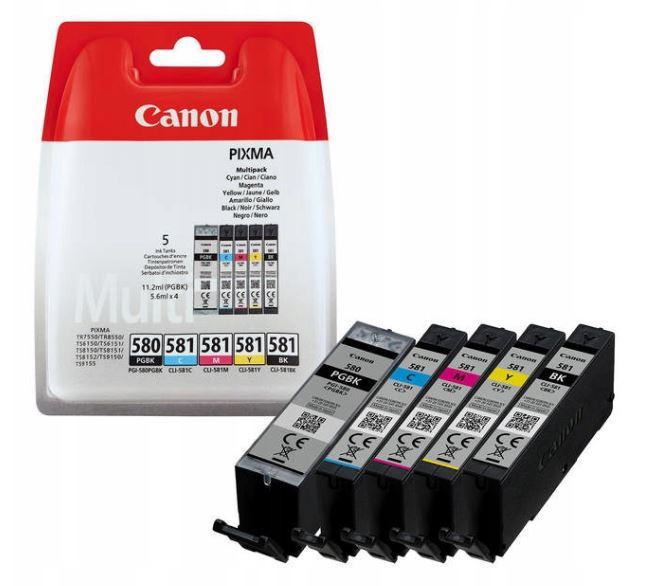 Inkousty Canon PGI-580 CLI-581 pro tiskárny Canon Pixma TS6351A TS6350A TS705A