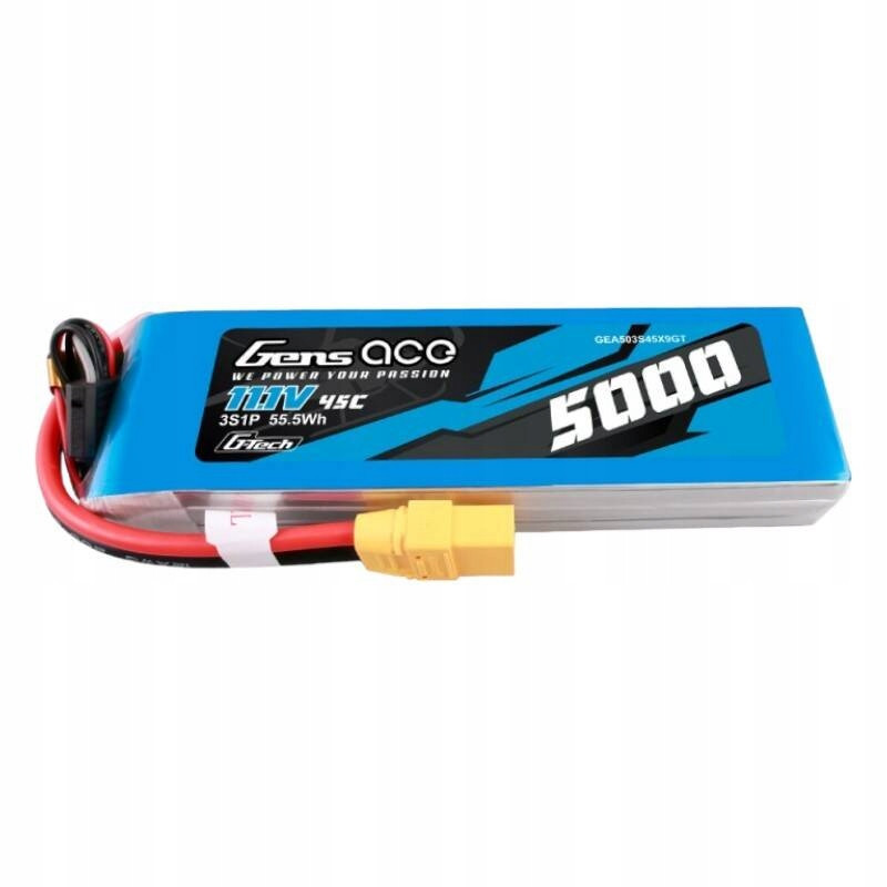 Gens Ace Akumulátor Baterie Lipo 5000MAH 11.1V 45C 3S1P Konektor XT90