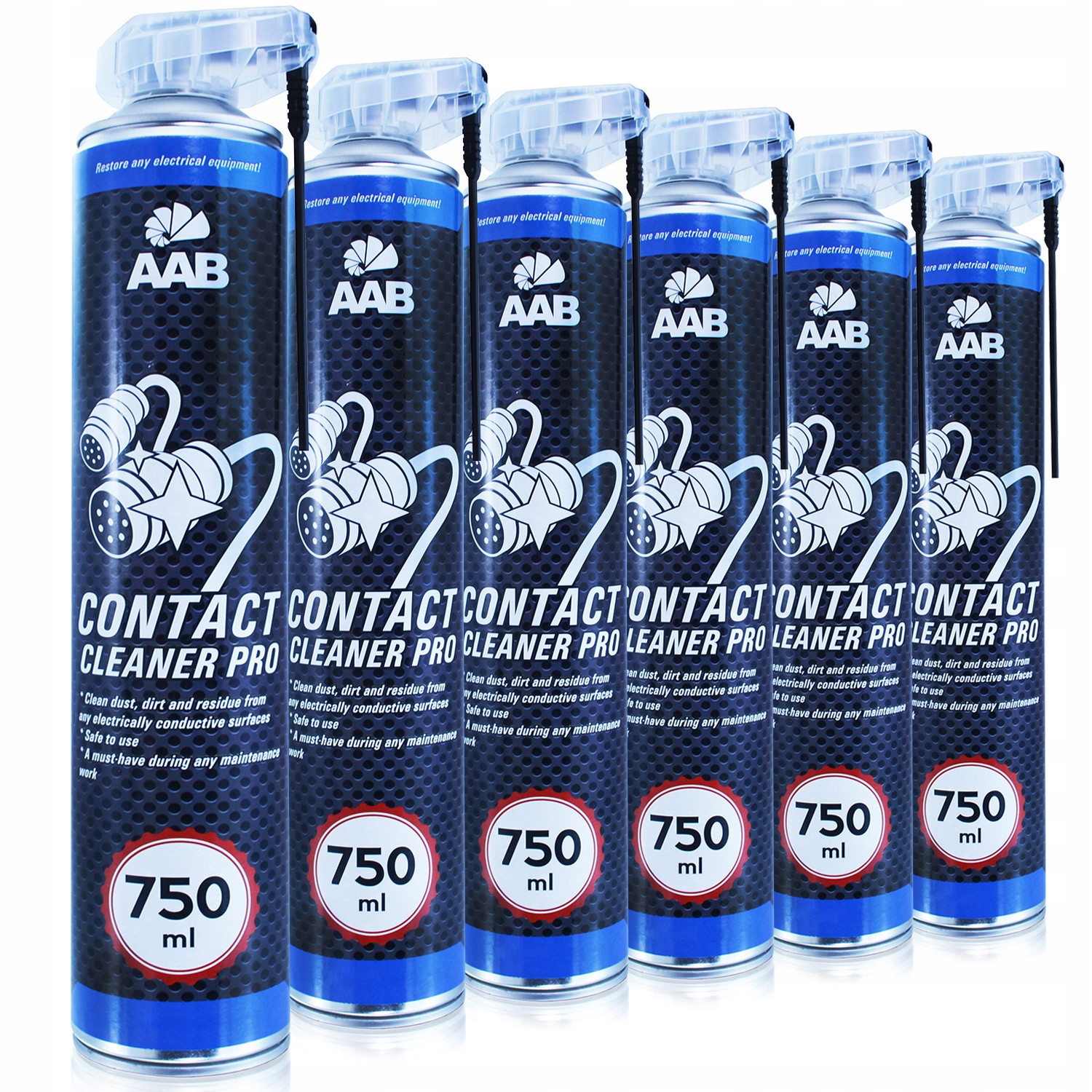 Aabcooling 6X Contact Cleaner Pro 750ml Sprej Čistí Kontakty Klemy Kamionů