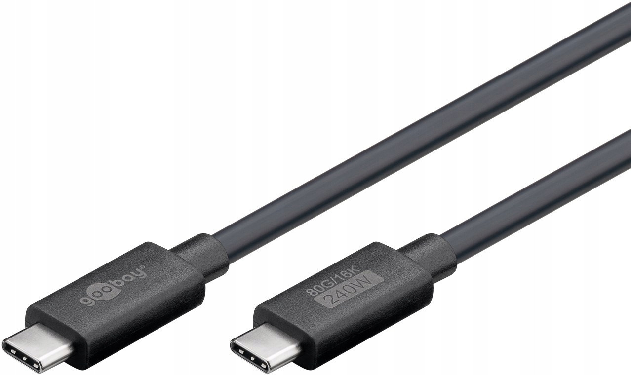 Usb-c kabel USB4 v2.0 80 Gb/s 240W 16K Goobay 1.2m