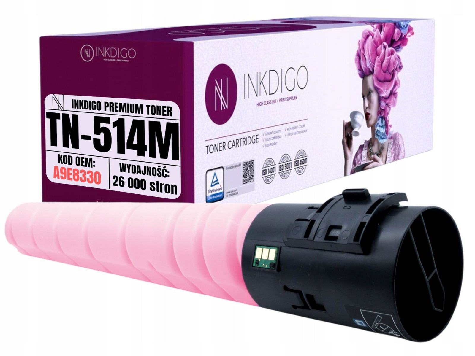 TN514M Toner Náhrada Pro Tiskárny Konica Minolta Bizhub C458 C558 C658