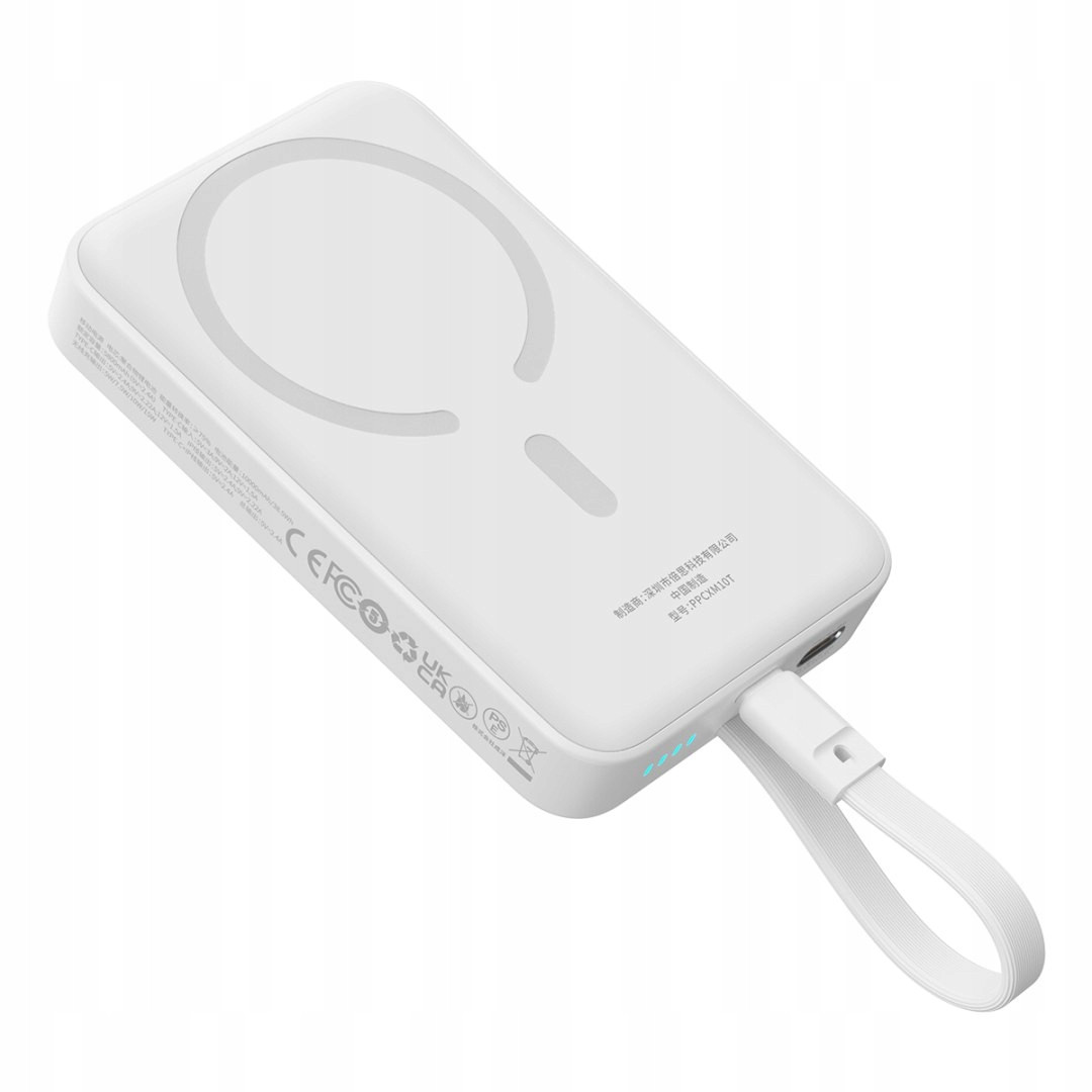 Mini Powerbanka MagSafe 10000mAh 30W s Usb-c kabelem 0.3m bílá