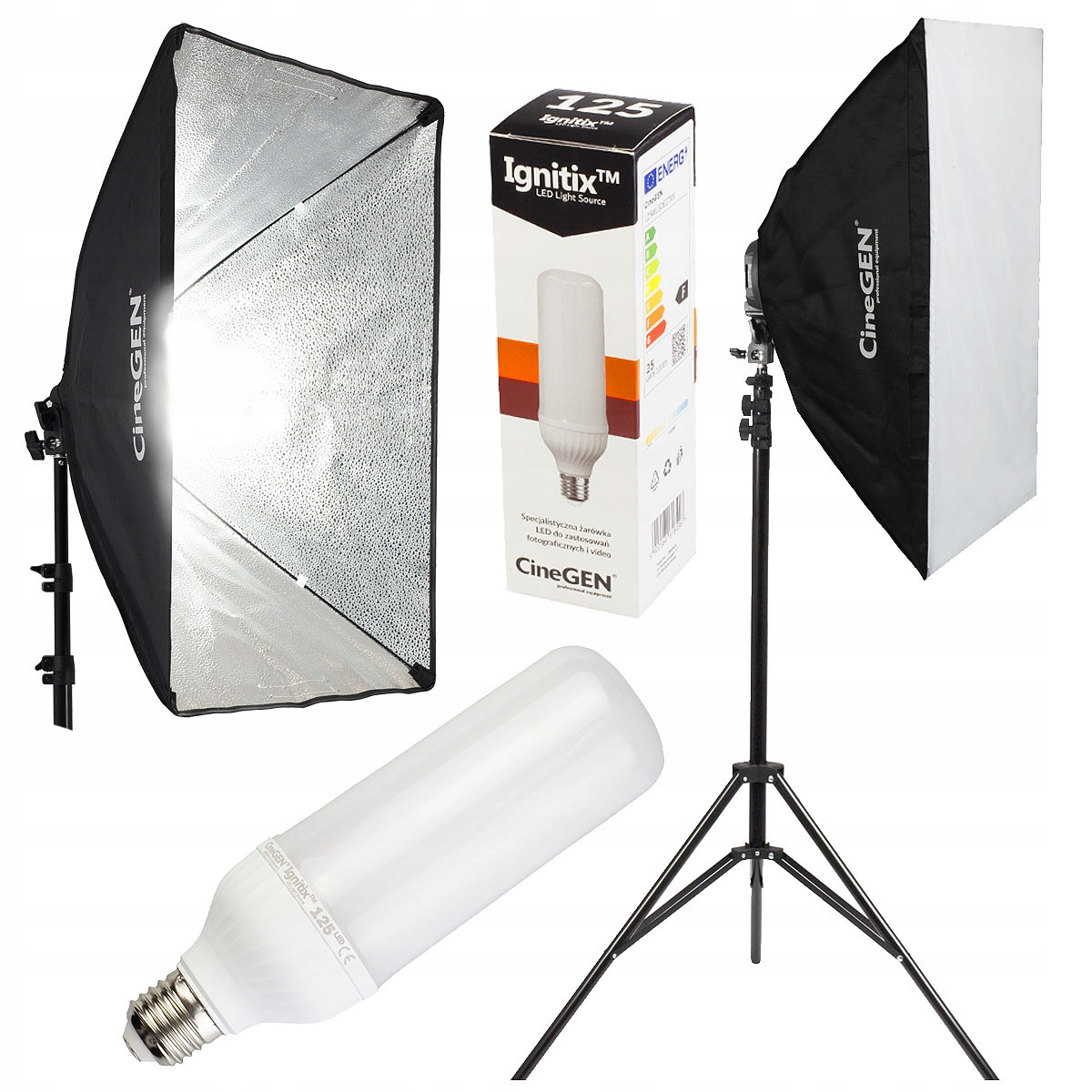 Panolux Lampa Softbox 40x60 125W Led žárovka Stativ