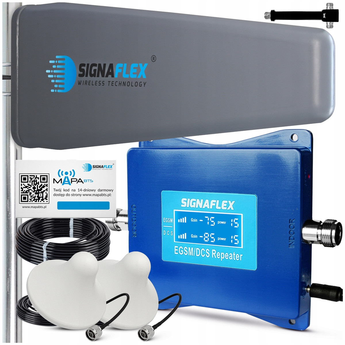 Set Zesilovač Dosahu Internetového Signálu Egsm Dcs 4G Lte Antény 15m