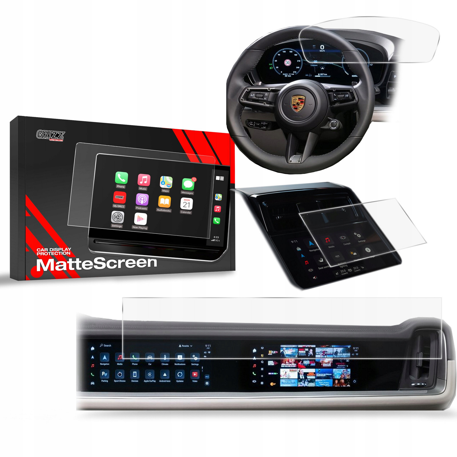 3v1 Fólie Matná pro Porsche Panamera 3 12,3