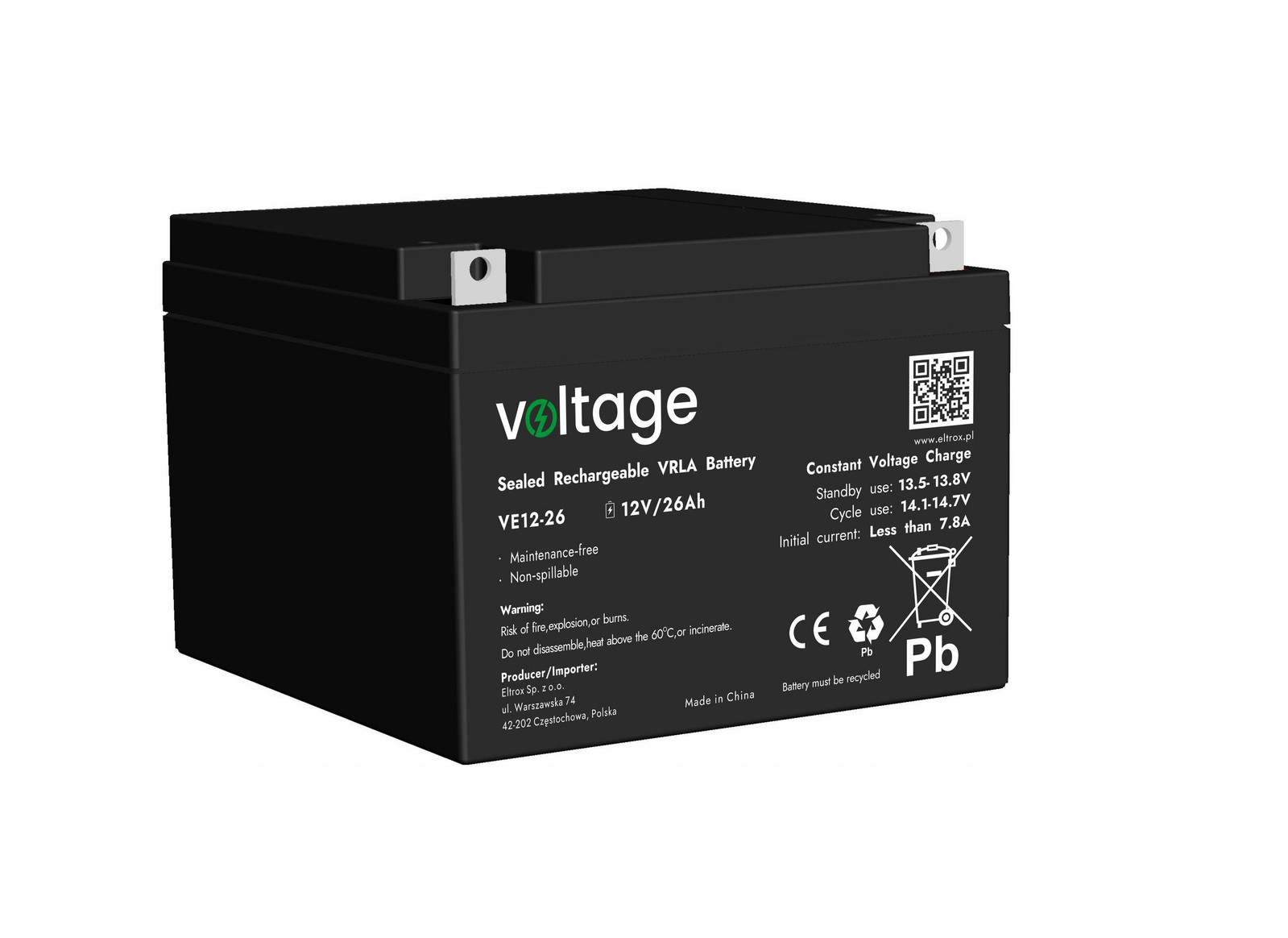 Akumulátor Agm Voltage 12V 26Ah VE12-26