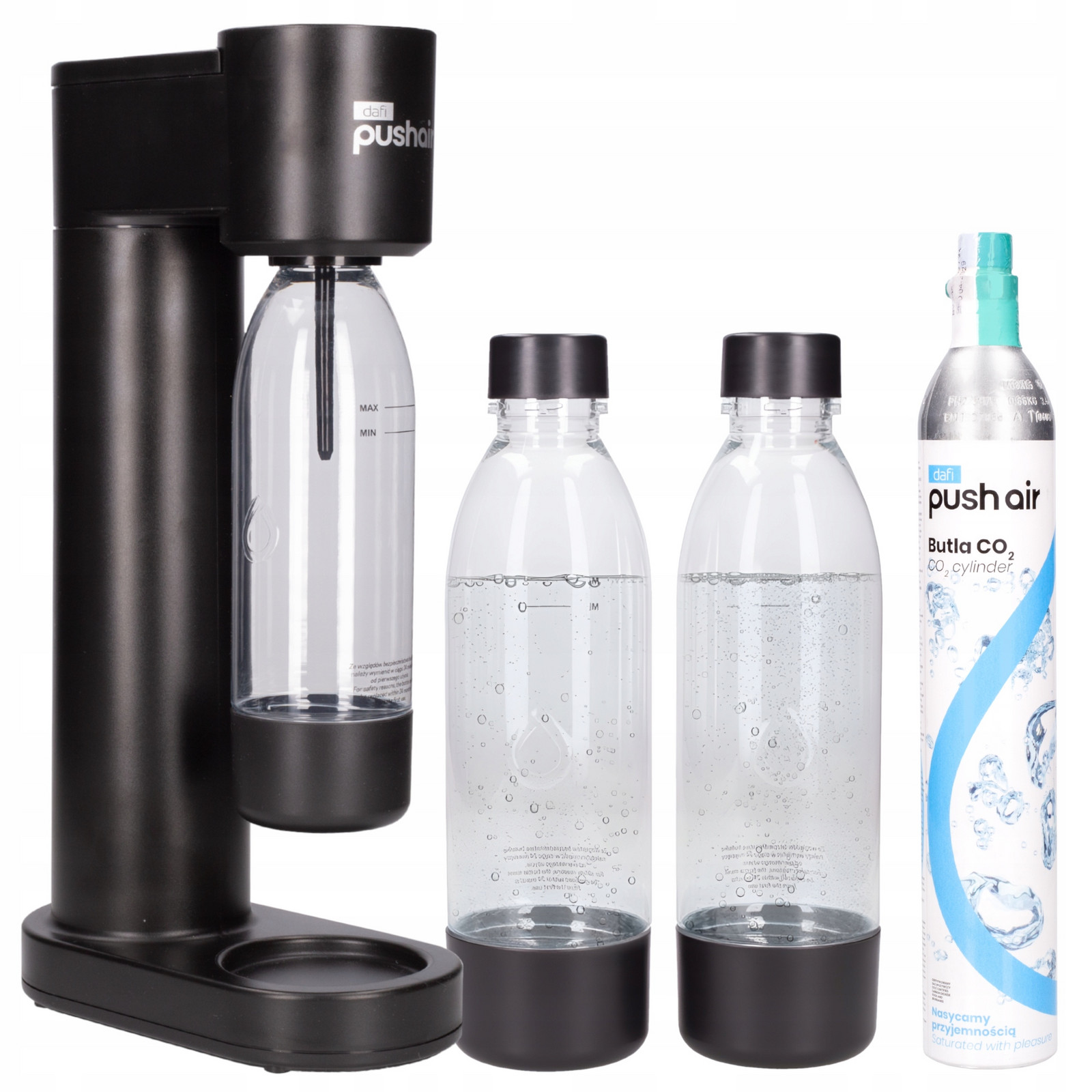 Saturátor Dafi PushAir 2x láhev 0,7l bombička CO2