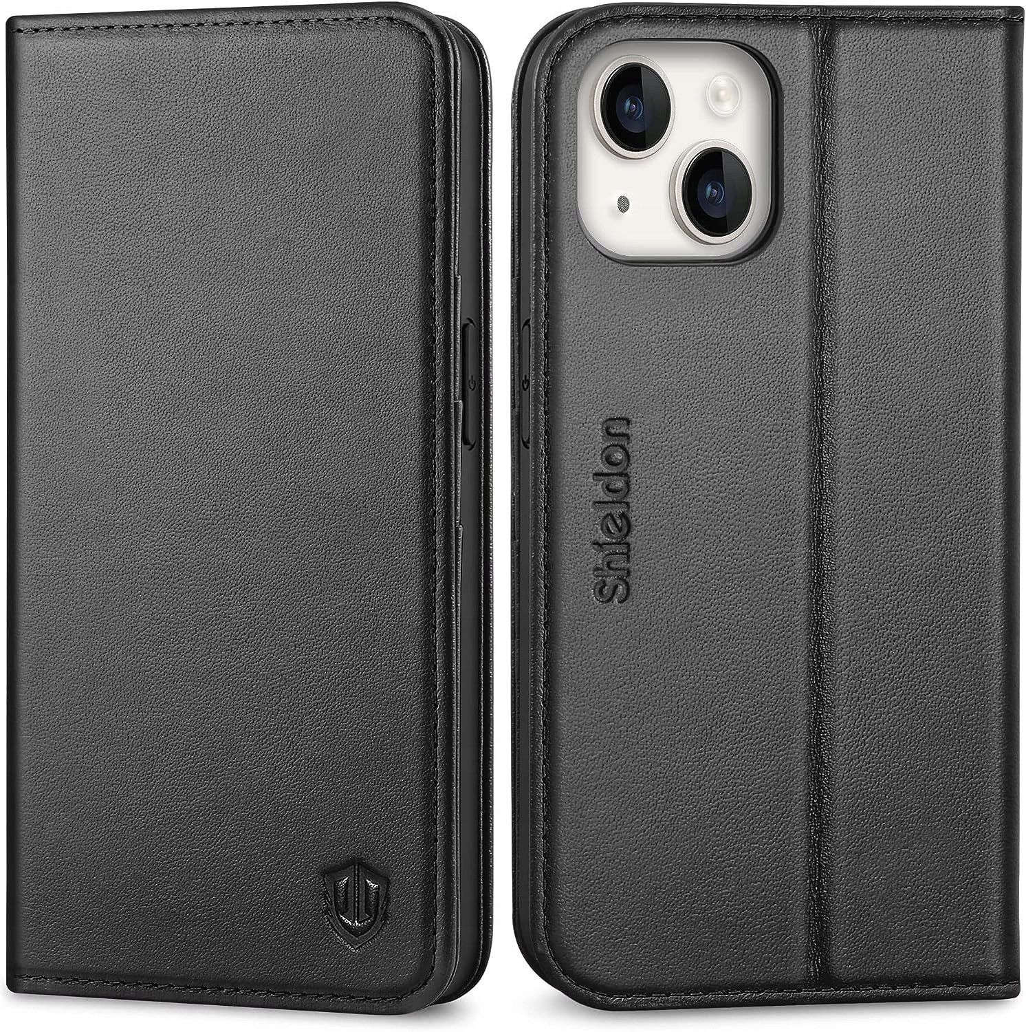 Pouzdro Shieldon Kožené Rfid iPhone 14 Case Kryt