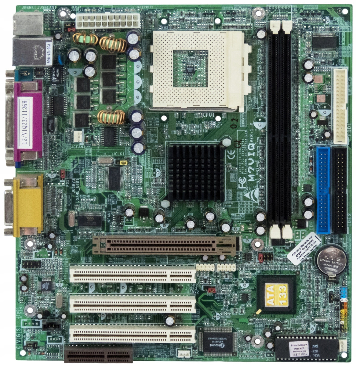 Biostar M7VIQ Socket 462 Ddr Agp Pci Cnr mATX