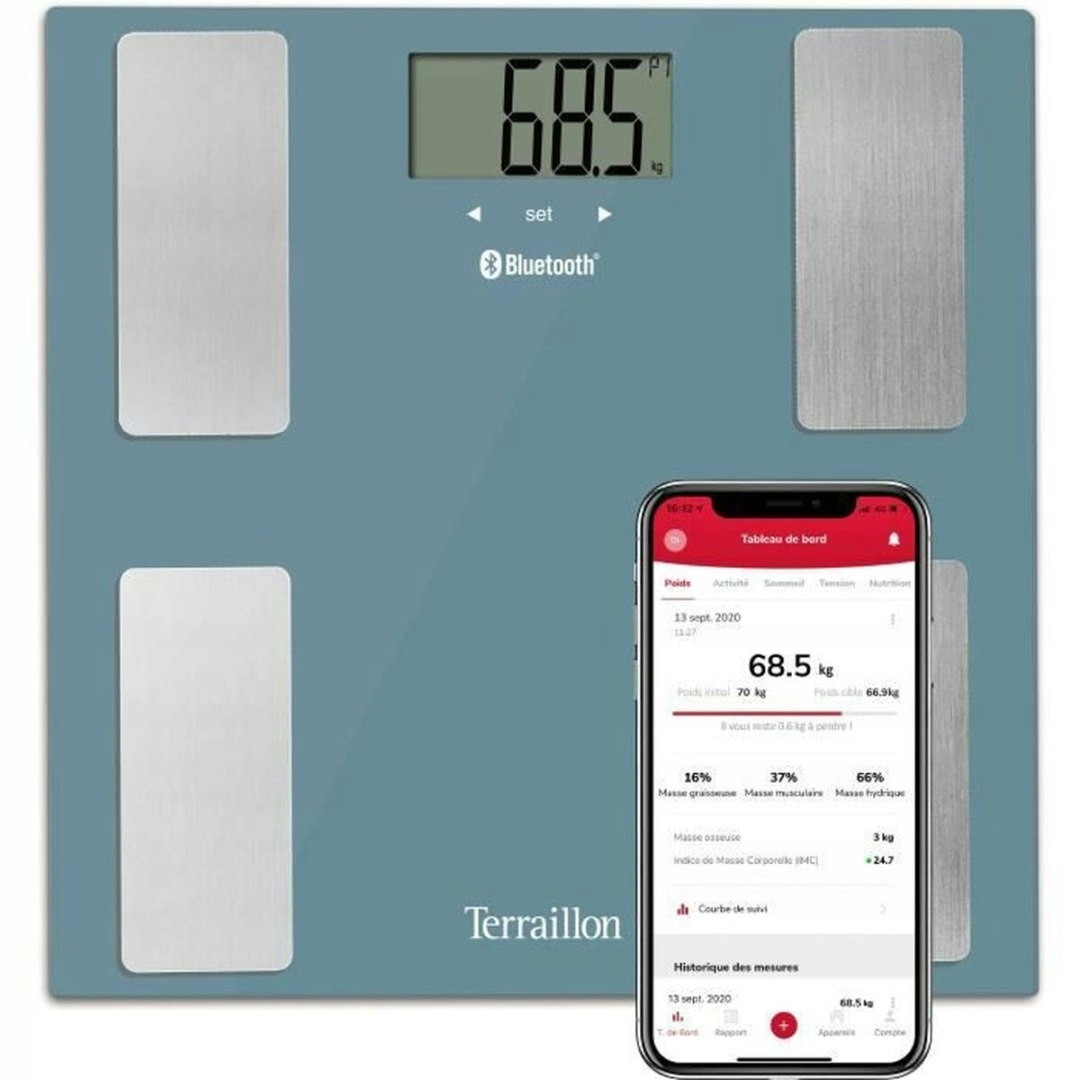 Digitální koupelnová váha Terraillon Wellness Coach 160 kg bluetooth