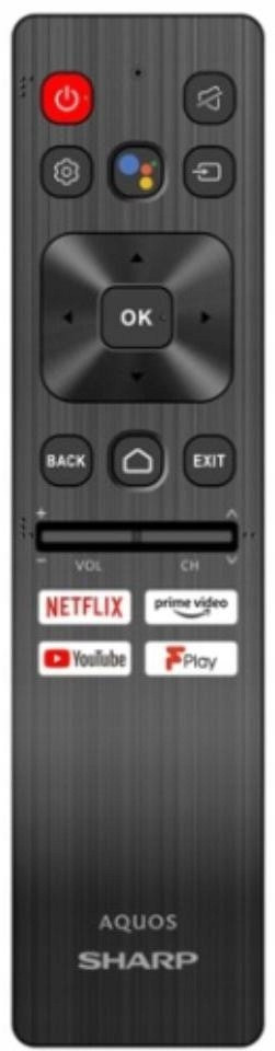 Dálkové Ovládání Sharp 55FN4EA Originál Hlasová Funkce